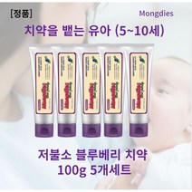 [본사정품] 저불소 몽디에스치약 100g x 5개세트 치약을뱉는유아 몽디에스 블루베리 베이비치약 저불소 몽디에스 패밀리치약 몽디에스저불소키즈 10살치약, l세트(5개)