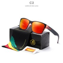 von 지퍼 polarized 선글라스 남성 스포츠 elmore style vz eyewear uv400 스포츠 태양 안경 낚시 하이킹 driving original case, c2