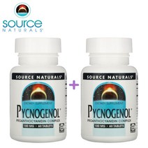 (1+1) 소스내츄럴스 피크노제놀-프랑스해안송껍질추출물 100mg 호팍사 프로안토시아니딘 60정 2팩