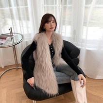수입 밍크 조끼 퍼 베스트 자켓 명품 모피조끼 폭스 토끼 털조끼 인조 밍크조끼 2022 겨울 모피 코트 여성 중간 길이 여우 모피 너구리 모피 모피 코트 젊은 스타일