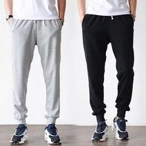 남자 힙합 무지 시보리 트레이닝 조거 바지 190529