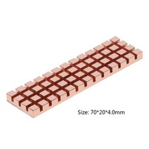 순수 구리 히트 싱크 쿨러 히트 싱크 M.2 NGFF 용 열전 도성 접착제 2280 PCI-E NVME SSD 70x20mm 두께 1.5 / 2 / 3 / 4mm, 녹색