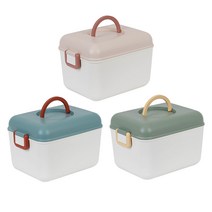 유유네 손잡이형 휴대용 리빙박스 다용도 보관 정리함, 스카이레드, S (8L)