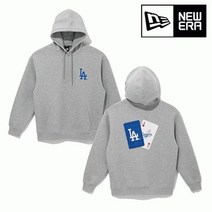 뉴에라 뉴에라 기모X MLB 에이스 카드 LA 다저스 후드 헤더 그레이 13338703