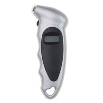 타이어압력측정기 자동차 공기압 압력 게이지 Sikeo-타이어 압력 게이지 0-150 PSI 백라이트 고정밀 디지, 04 Silver