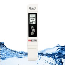 MMK SCIENTIFIC [안심의 일본 메이커] TDS&EC미터 수질 측정기 TDS EC 수분계 열대어 아쿠아리움 음료수 풀 온천 수경 재배 순수 세차 불순물 정수기 도전율