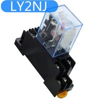 전기릴레이 부품 LY2NJ HH62P 전자 미니 릴레이 10A 8 핀 코일 DPDT DC12V 24V AC110V 220V PTF08A 베이스, 02 24V_01 AC
