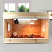 육지거북이사육장 육지거북 파충류키우기 자동온도조절 설가타 소동물 사육장, 스퀘어 스몰 (서랍 없음) 50 x 30 x 26cm