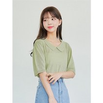셀러허브 패션 [vanakeoh] 듀즈 반팔 카라 니트