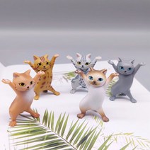 일본 고양이 인형 피규어 펜 받침 소두인형 쓸데없는선물 남사친 여사친 선물 5종 세트, 2대손고양이(세트5마리)