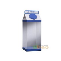 쓰레기통 업소용 야외 냄새안나는 탁상용 원형 투명50L305x305x800 화장실 인테리어 주방 우유팩형 원터치, 상품선택_일반쓰레기