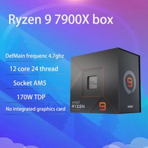 AMD Ryzen 9 7950X R9 4.5 GHz 16 코어 32 스레드 CPU 프로세서 5NM L3 64M 100-000000514 소켓 AM5 팬 미포함, 한개옵션0