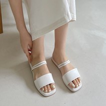 미미코코 / 말랑말랑 투웨이 스트랩 밴드 여성 뮬 슬리퍼 1cm