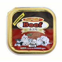 퍼피프랜드 사각 애견 캔, 소고기, 3개