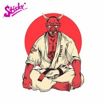 STICKY Personality The Gentle Art of Jiu Jitsu Chimp 애니메이션 자동차 스티커 데칼 장식 RV 모토크로스 레이싱 노트북 헬멧용, [03] jjm-3, [04] 25cm