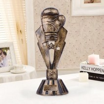 위닝글러브 신제품 권투 장갑 트로피 수지 공예 기념 선물 홈 인테리어 시상식 유니버설 용품, A 10X11.5X38CM