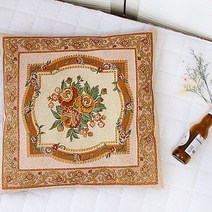 컷트지) 에스닉 풍 샤 - 조직 엔틱 쿠션 방석원단 58cm x 58cm 패브릭 퀼트천