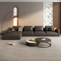 원목소파 거실쇼파 카우치소파 3인용쇼파 Loveseat-모던 L 앵글 임페리얼 테크놀로지 천 소파 3 인용 거, 02 Black