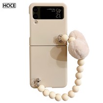 HOCE 갤럭시 Z플립4 Z플립3 털하트 구슬 스트랩 키링 제트플립4 지플립4 ZFlip4 케이스 적용