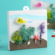 [아트랄라]바닷속액자(4개)/스칸디아모스/천연이끼, 단품, 상세 설명 참조