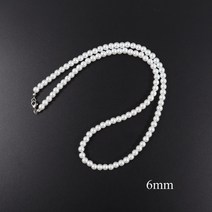 유행 모조 진주 목걸이 남자 수제 클래식 너비 6/8/10mm 구슬 보석 선물