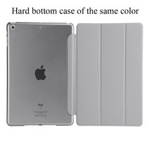 아이팟 미니IPad Air 1 2 for ipad 9.7 2018 5 세대 6 소프트 하드 마그네슘 Pu 가죽 스탠드 커버 케이스, 01 Gray