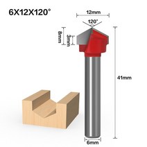 신상품 6mm 초경 엔드 밀 텅스텐 강철 목공 밀링 커터, 6x12x120