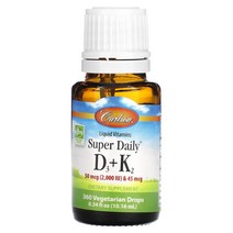 칼슨 액상 비타민 D3+K2 병아리콩 추출 식물성 드롭 10.16ml
