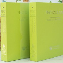 Color Album Ver.3 대용량 사진앨범 접착/포켓 LIME, 4.LIME COLOR_블랙포켓식 40매, 상세설명 참조
