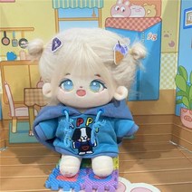 솜인형제작 인형 아이돌 아이돌솜 솜인형옷 무속성솜 20cm 스타 봉제 인형 옷 귀여운 3 색 동물 까마귀 20cm 면화 인형 액세서리 깜짝 선물, 7 인형 없음