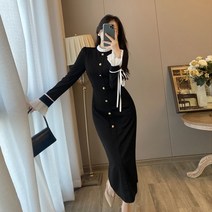 10월 하객룩 가을 하객 원피스 9월 결혼식 50대 긴팔 A27