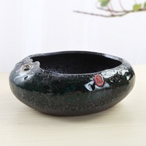 도자기 화분 동전풀 그린 뤄문죽 조경 수반 구멍 없음 녹색 식물 팬시 고급품 수선화 대수배 용기 2619396291, 운모 -118s