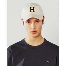 22SS 라이트베이지 투톤 H 자수 면 볼캡 HZHE2E304I2