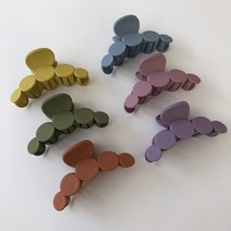 무광 동글이 수입 집게핀 6컬러 반머리 반묶음 올림머리 가을 겨울
