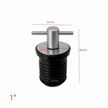 보트 엔진 선외기 1pc 해양 스테인레스 스틸 304 핸들 고무 드레인 플러그 스냅 타이트 플립 스타일 헐 빌지 트랜 섬 방파제 25mm32mm 구멍, CHINA, [01] 25mm