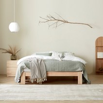 통원목 무헤드 편백나무 침대 프레임 S SS Q, 유절 평상, 300mm(기본)