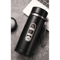 JUST FEEL!NG 보온병 LED 스마트 온도표시 보온물통 찻물 분리 차컵 304 스테인리스 대용량 텀블러, 800ml, 블랙