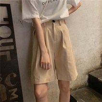 HQINT ~ 노동자 와이드 -레그 높은 허리 얇은 캐주얼 바지 ZA-241064