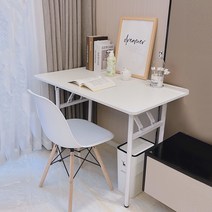 공간 철제 접이식 라운드 테이블 책상 카페 공부 컴퓨터 리빙 식탁 1200x600, 블랙