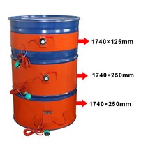 드럼통히터 히팅기 전기 가스통 온열가열기 오일 드럼 실리콘 가열 DIY 고무 가스 금속 배럴 크기 맞춤 가능, 2.800w 86x20cm - Digital displ