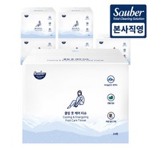 자우버 쿨링 풋 케어 티슈 24매 6개(총 144매) 효과적인 쿨링효과