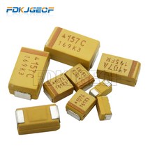 10pcs A B C D 유형 SMD 탄탈륨 커패시터 476 106 6.3V 10V 16V 25V 35V 0.33/0.47/2.2/3.3/10/22/33/47/100/SMD 150, [54] C 16V 47UF 476, 54 C 16V 47UF 476