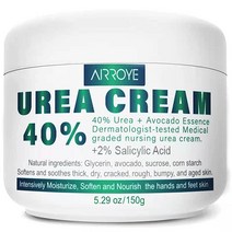 Urea 2% 플러스 살리실산 함유 40% 풋 크림 건조하고 갈라진 뒤꿈치용 풋 크림 - 발과 손을 위한 최고의 굳은살 제거제 천연 보습으로 건조하고 거칠고 갈라지고 죽은 피부, 1개