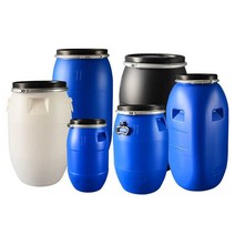 공업용 폐기 물통 폐수 실험실 오물 폐유 생수통 드럼통 플라스틱 저장 저장용기 대형 보관함 대용량, 100L 파란색 배럴 신소재