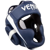 베넘 엘리트 헤드기어 복싱 격투기 보호구, White/Navy Blue, One Size