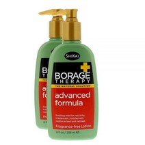 ShiKai Borage Therapy 식물 기반 고급 건성 로션 자극가려운 를 진정보습 기름지지 않음 친화적(무향 226.8g 2pcs)