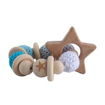 아기 유아 신생아 딸랑이 장난감 애착인형 아이들 나무 몬테소리 뮤지컬 래틀 벨 개발 교육 CribToy BabyToys 0 12 개월, [15] teether ring