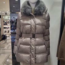 조이너스 여성정장 매장인기상품 베스트인 리얼폭스 벨티드 덕다운 후드 하프패딩점퍼