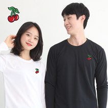 멋지군 코오롱 쿨론 기능성 라운드 긴팔 체리자수 쿨 티셔츠
