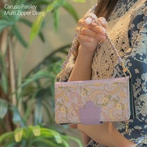 시미 페이즐리 멀티 지퍼 다이어리 케이스